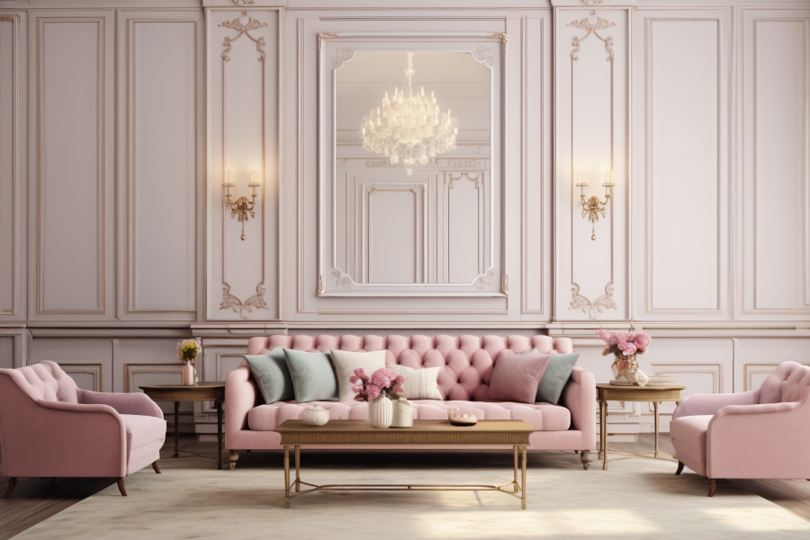 Traditional wainscotting wall design